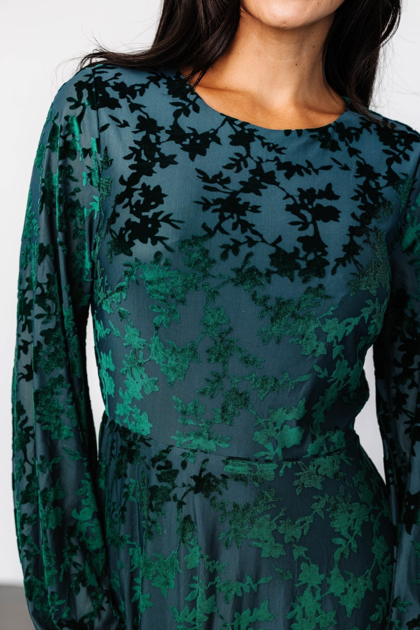 Thora Velvet Dress | Emerald Floral - Baltic Born