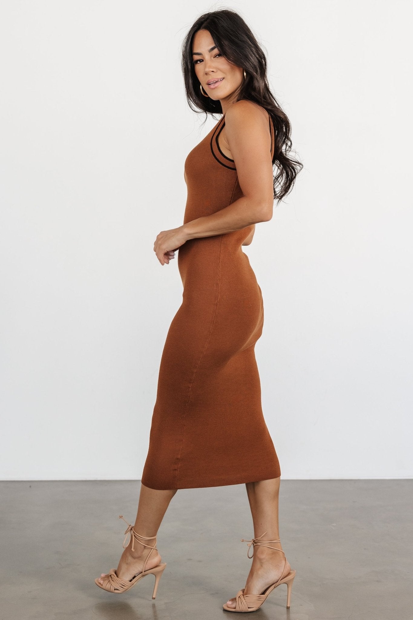 Tove Knit Tank Midi Dress | Copper - Baltic Born