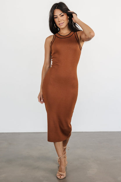 Tove Knit Tank Midi Dress | Copper - Baltic Born