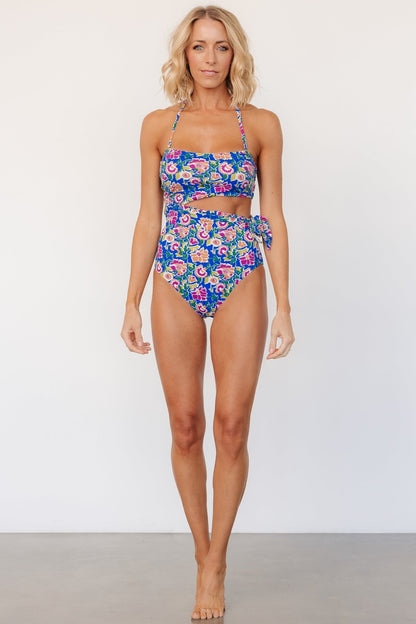 Trieste One Piece | Blue + Multi Floral - Baltic Born