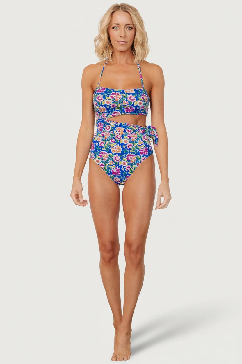 Trieste One Piece | Blue + Multi Floral