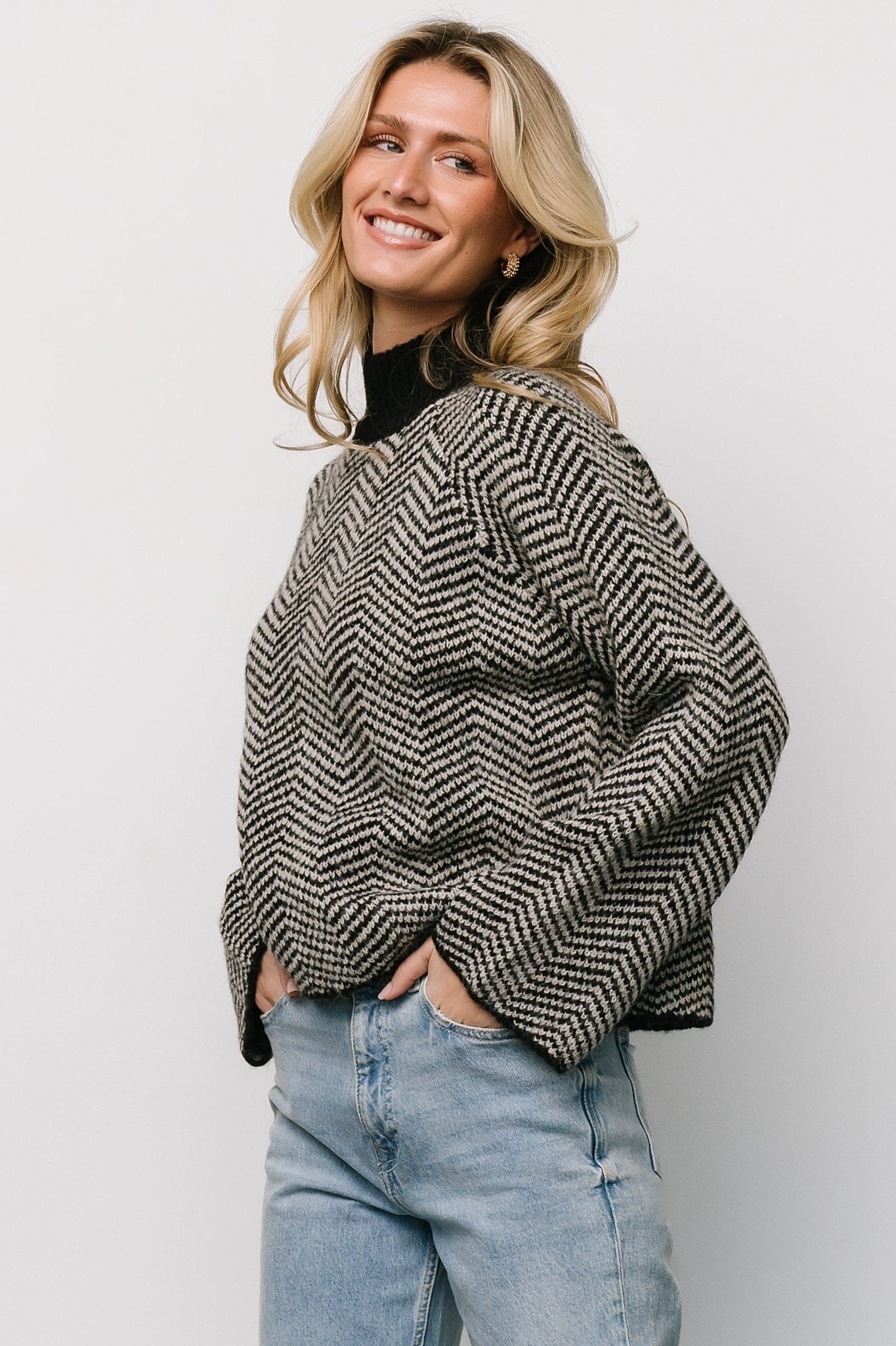 Trisha Knit Sweater | Black Stripe - Baltic Born