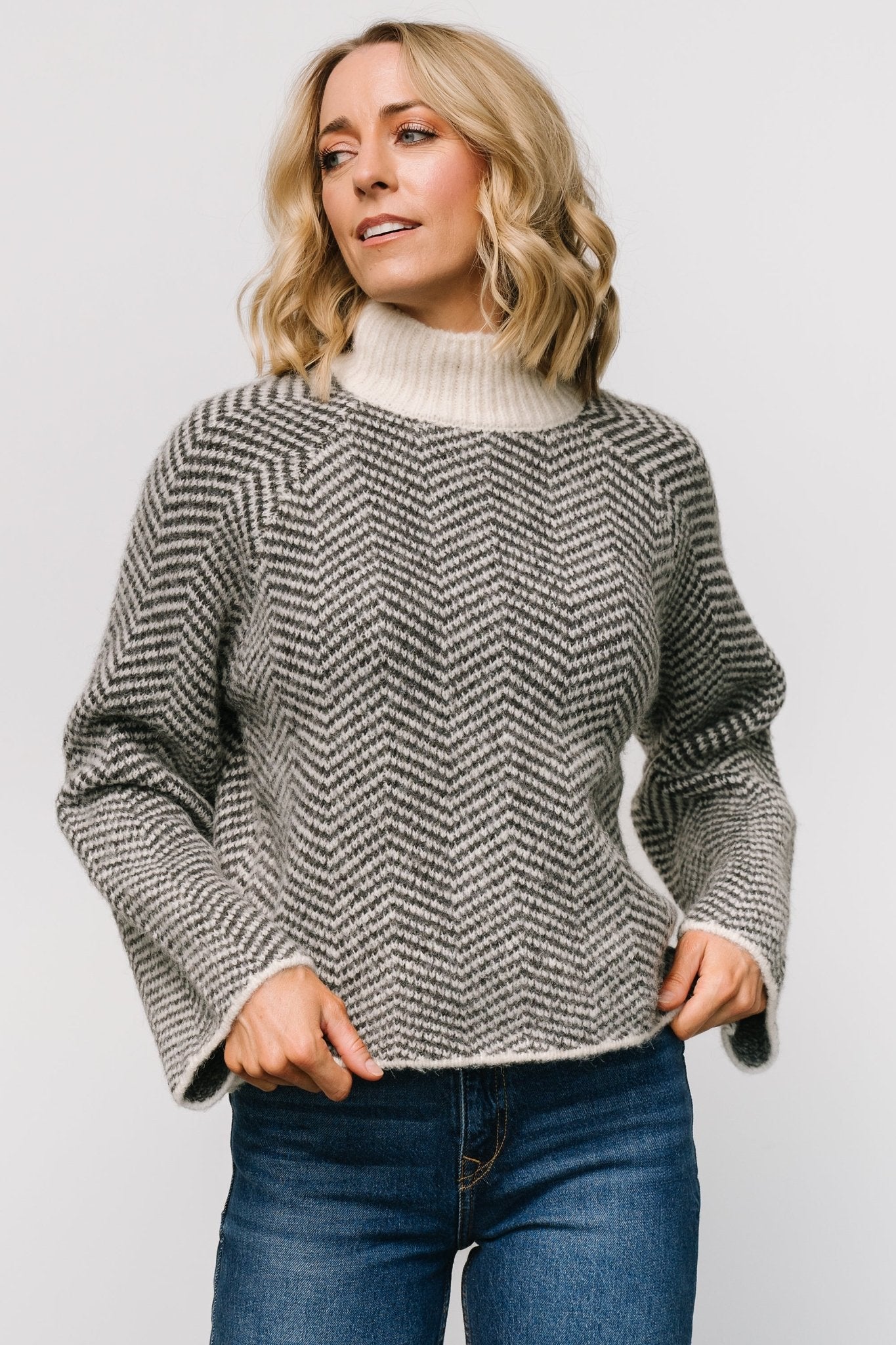 Trisha Knit Sweater | Ivory Stripe - Baltic Born