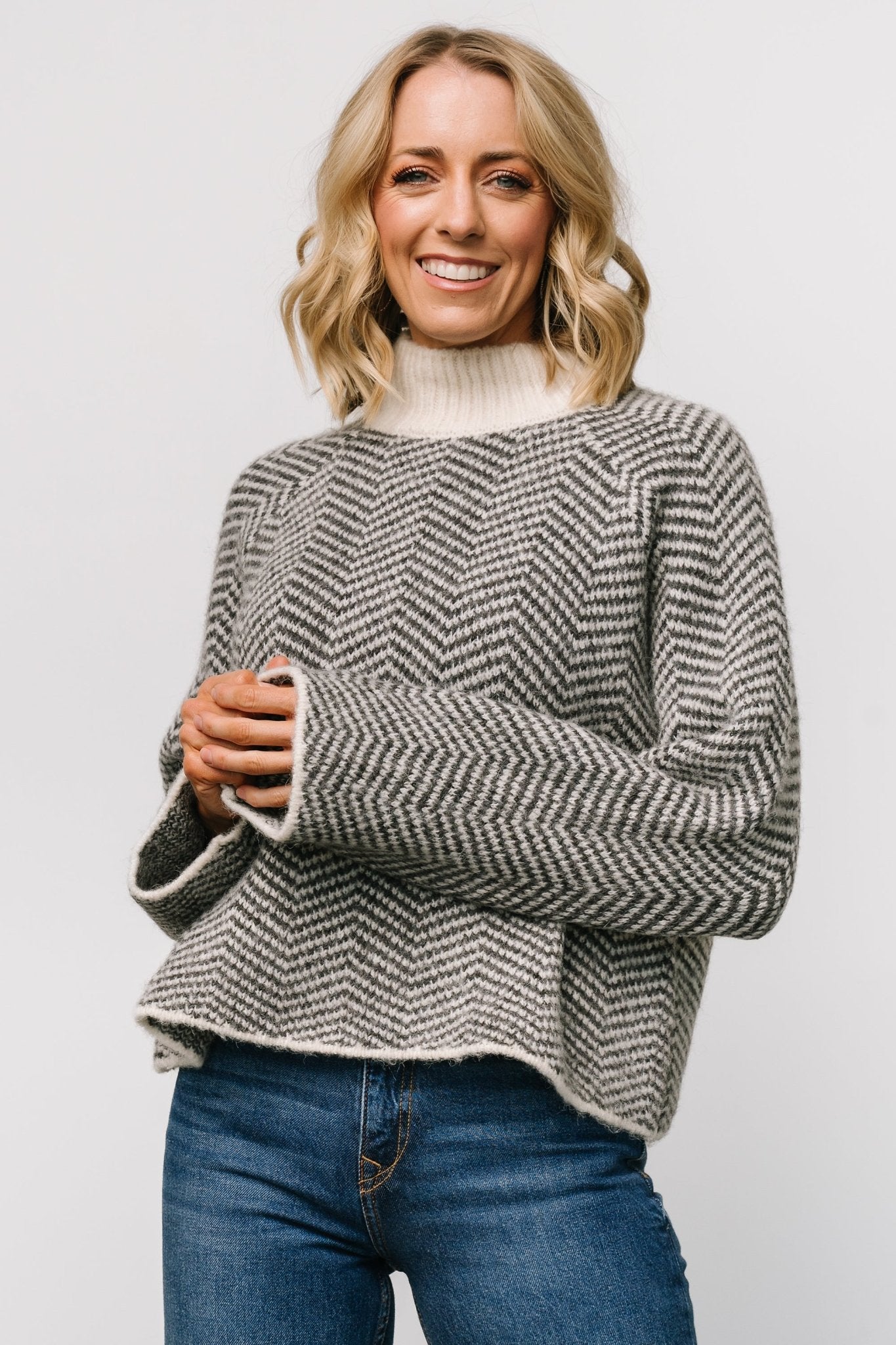 Trisha Knit Sweater | Ivory Stripe - Baltic Born