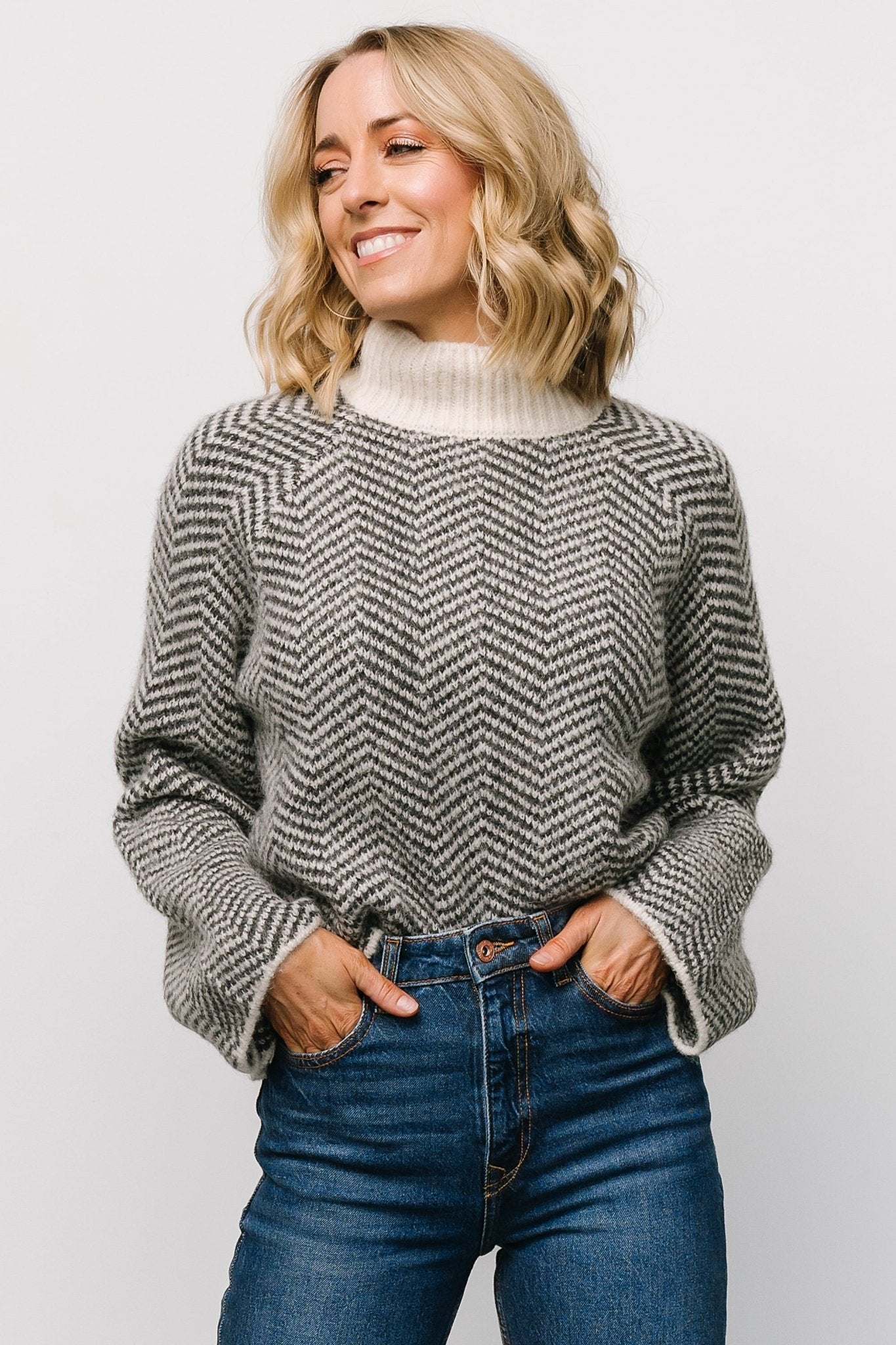 Trisha Knit Sweater | Ivory Stripe - Baltic Born