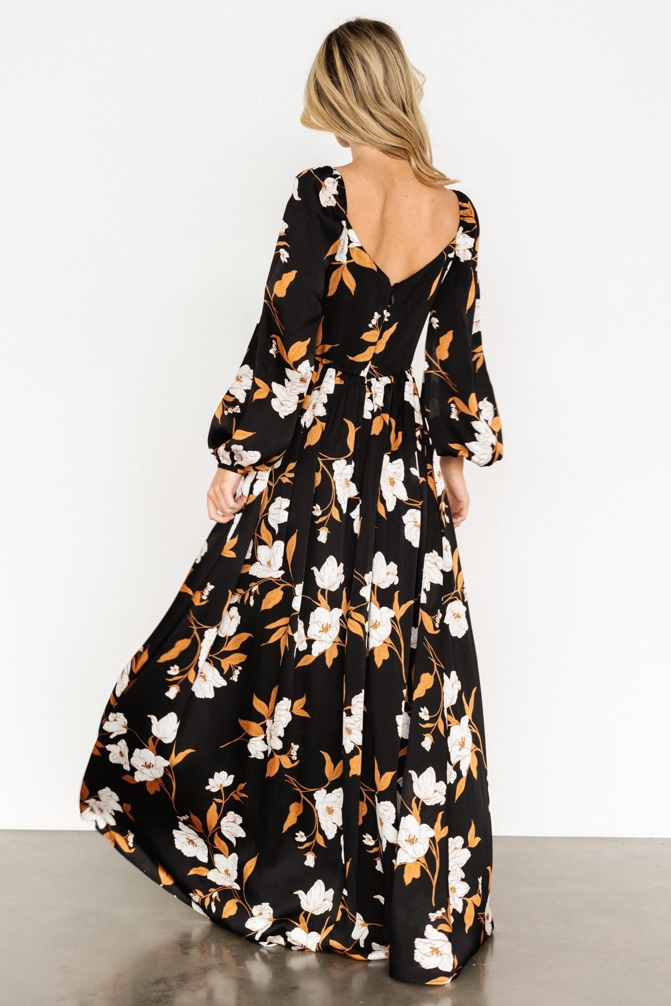 Tristan Maxi Dress | Black Floral - Baltic Born