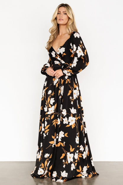 Tristan Maxi Dress | Black Floral - Baltic Born