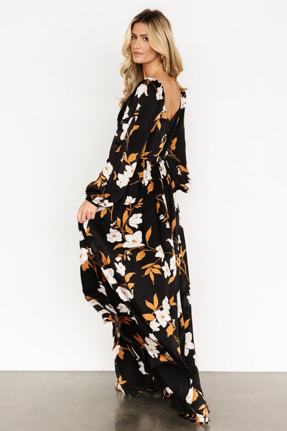 Tristan Maxi Dress | Black Floral - Baltic Born