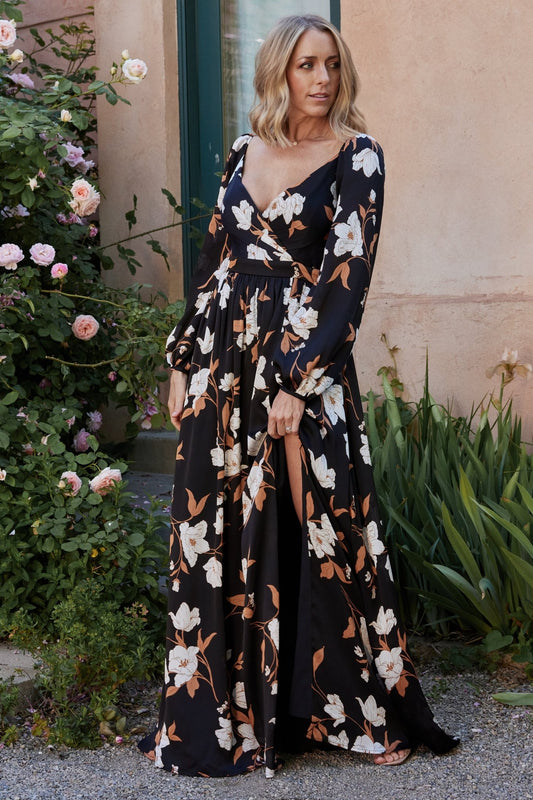 Tristan Maxi Dress | Black Floral - Baltic Born