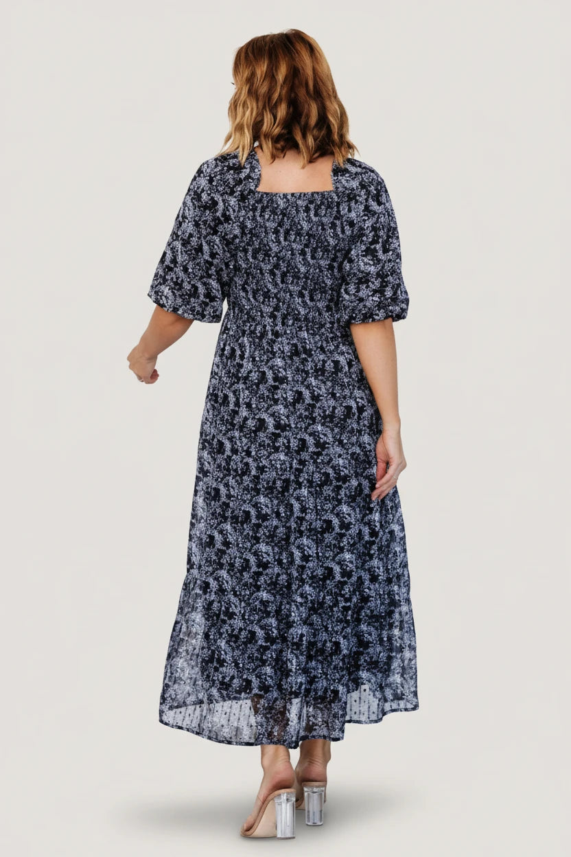 Tulsa Smocked Dress | Black + White
