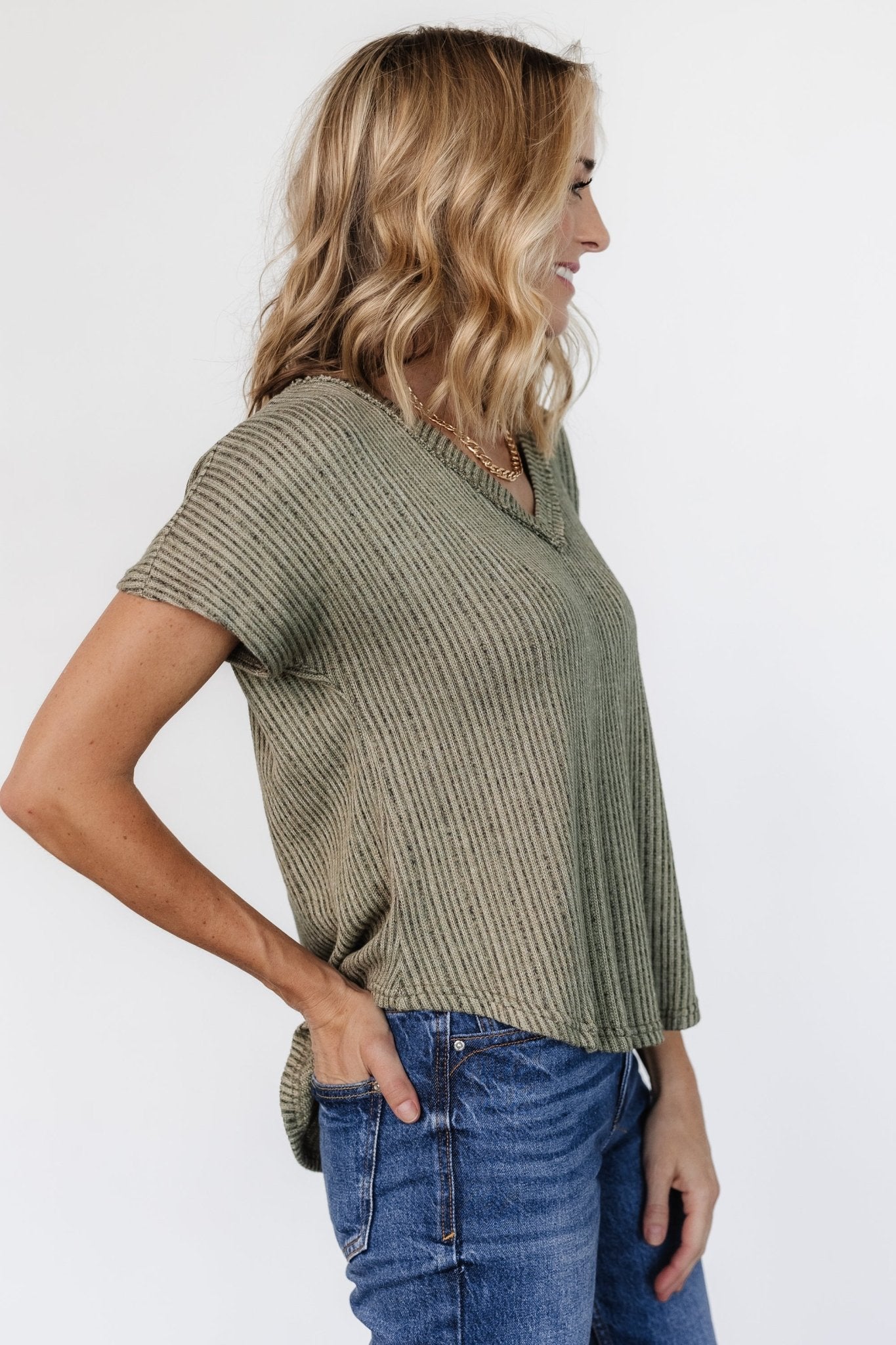 Tylee Knit Top | Dusty Olive - Baltic Born