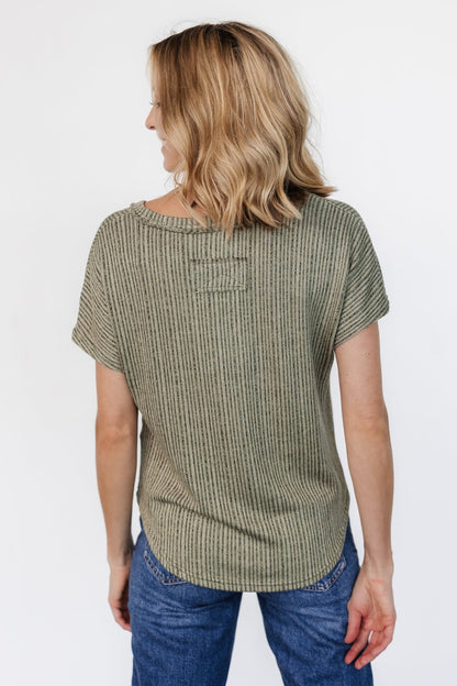 Tylee Knit Top | Dusty Olive - Baltic Born