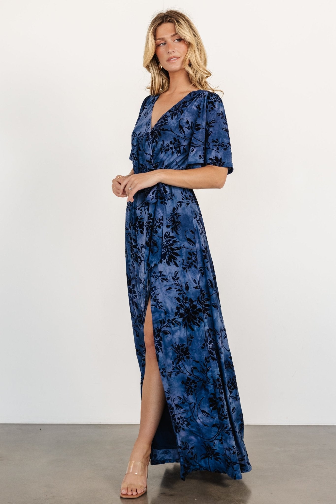 Uma Velvet Maxi Dress | Navy - Baltic Born