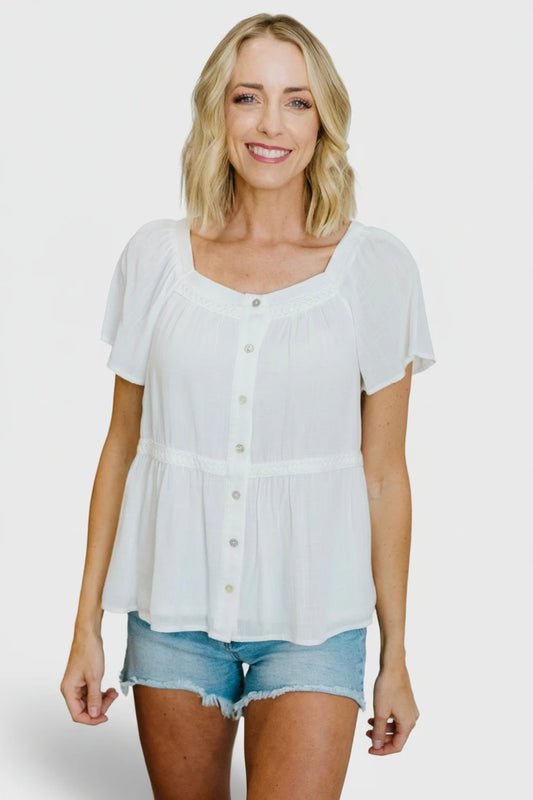 Unity Button Up Top | Off White