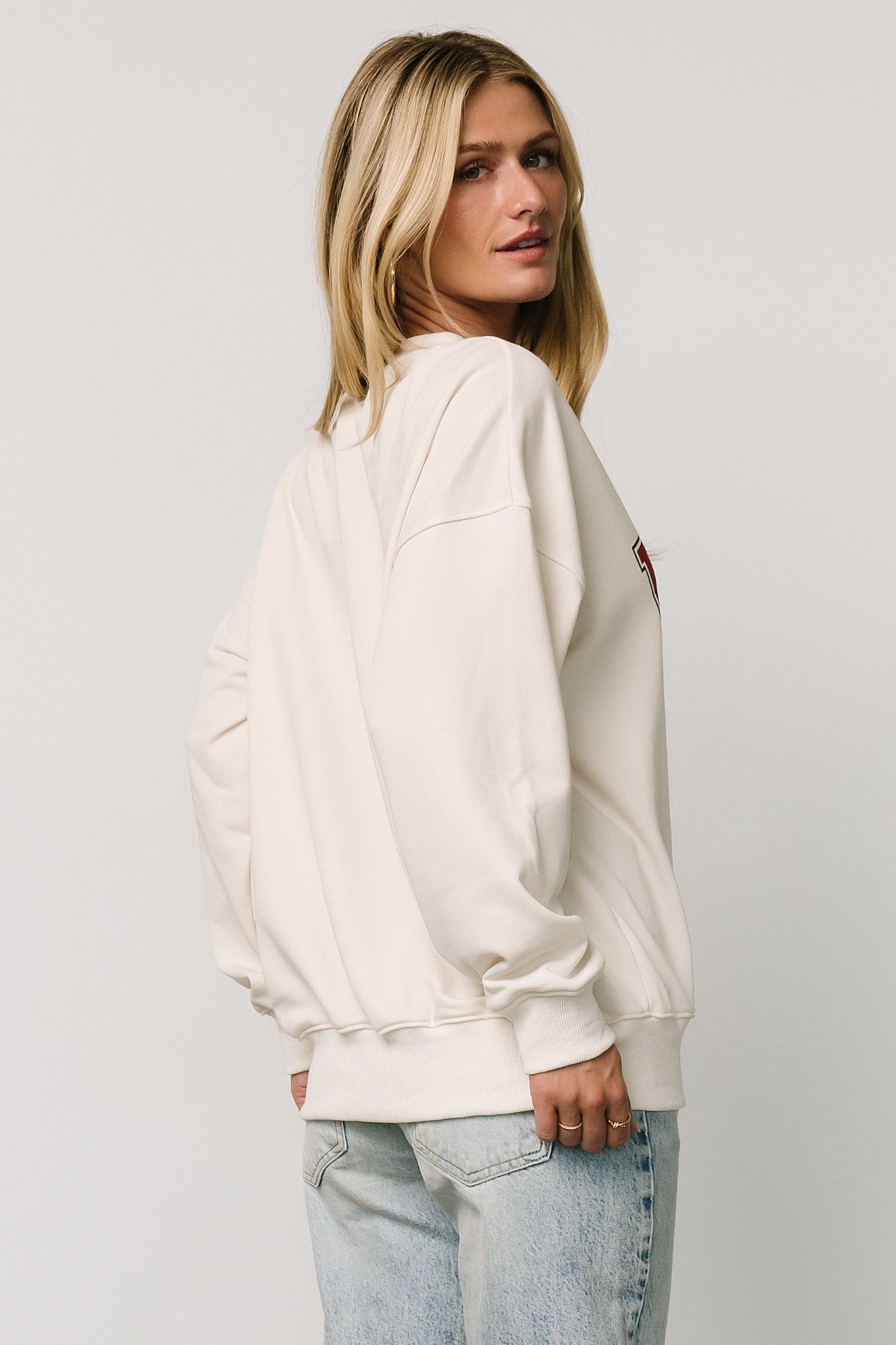 USA Oversized Sweatshirt | Ivory - Baltic Born