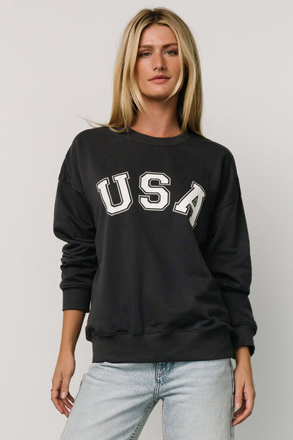 USA Oversized Sweatshirt | Navy - Baltic Born