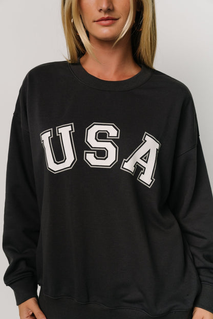 USA Oversized Sweatshirt | Navy - Baltic Born