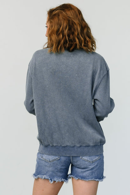 USA Sweater Top | Slate Blue - Baltic Born