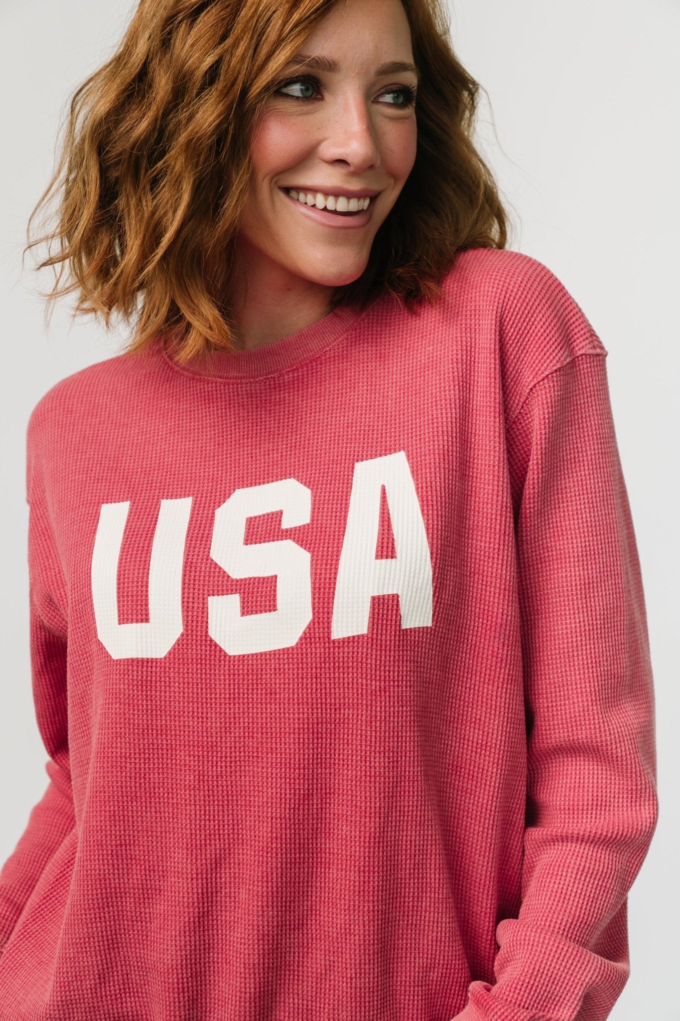 USA Sweater Top | Washed Red - Baltic Born