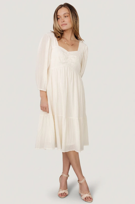 Vaeda Midi Dress | Cream
