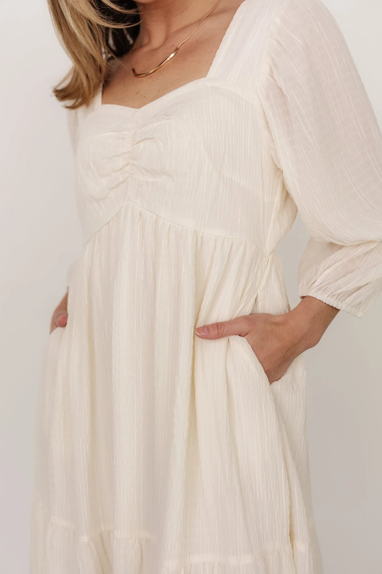 vaeda midi dress Baltic Born Womens Vaeda Midi Dress | Cream