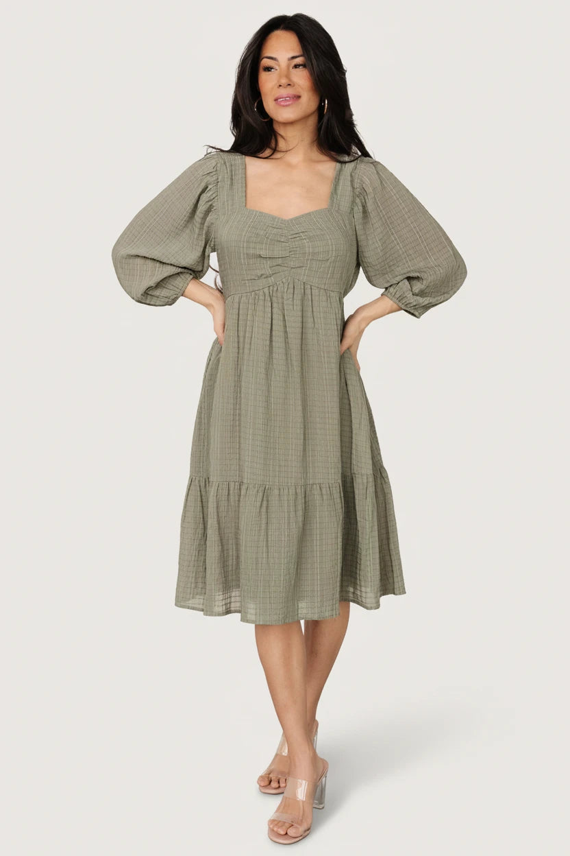 Vaeda Midi Dress | Olive