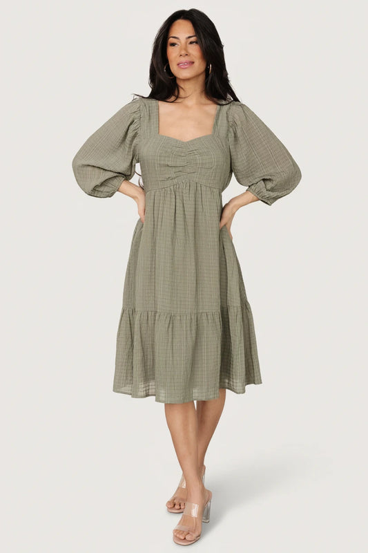 Vaeda Midi Dress | Olive
