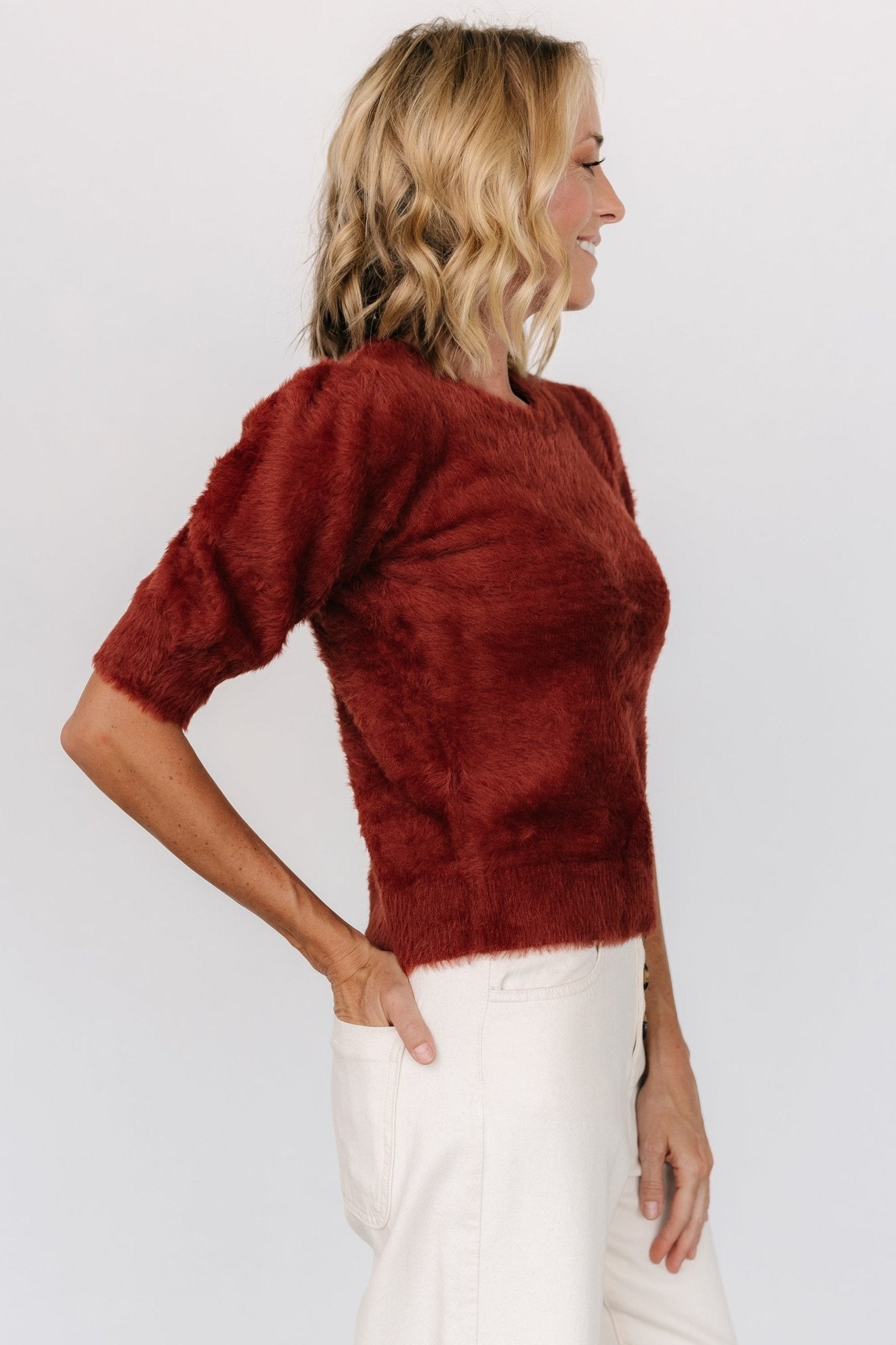 Vail Sweater Top | Brick - Baltic Born