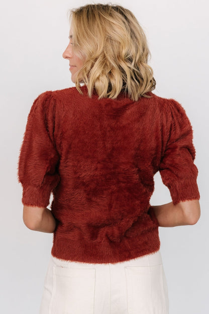 Vail Sweater Top | Brick - Baltic Born