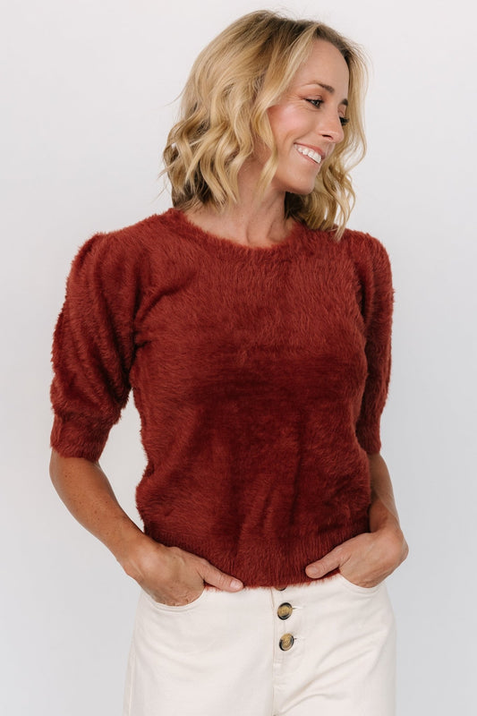 Vail Sweater Top | Brick - Baltic Born