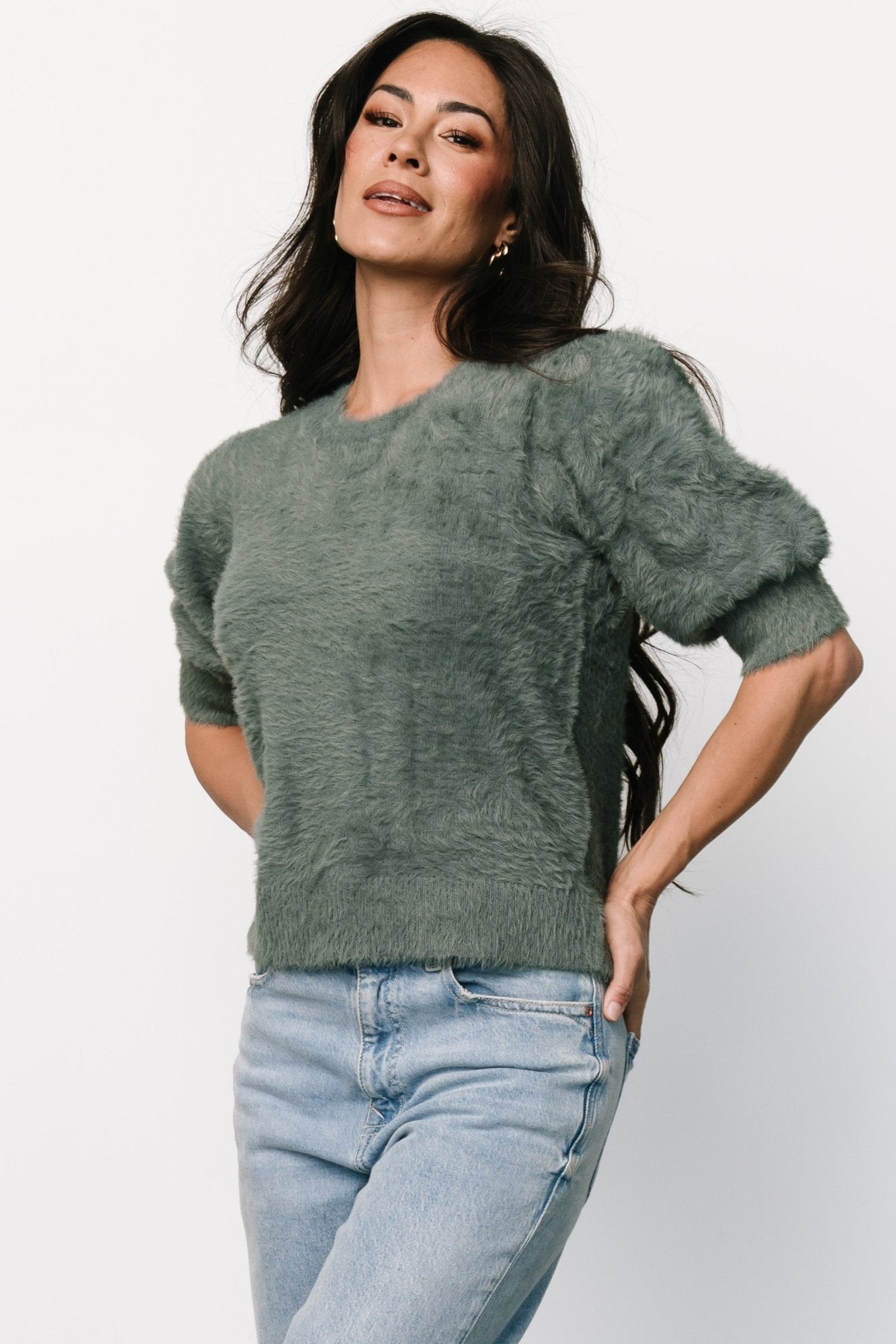 Vail Sweater Top | Winter Green - Baltic Born