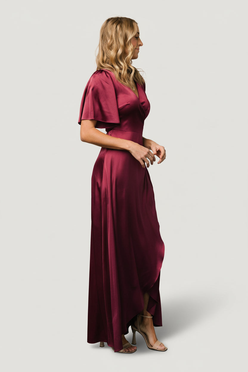 Vara Satin Maxi Wrap Dress | Mulberry Vara Satin Maxi Wrap Dress | Mulberry