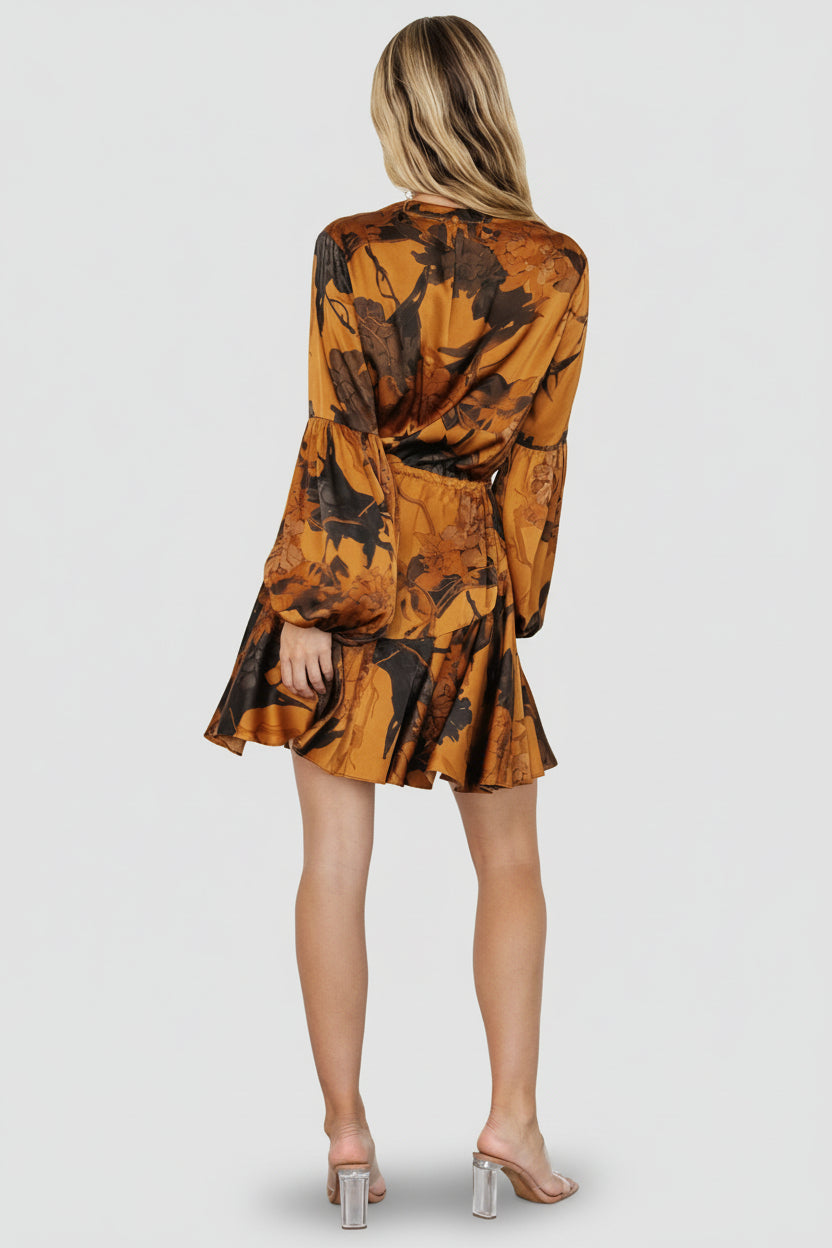 Venice Short Dress | Gold Floral Venice Short Dress | Gold Floral
