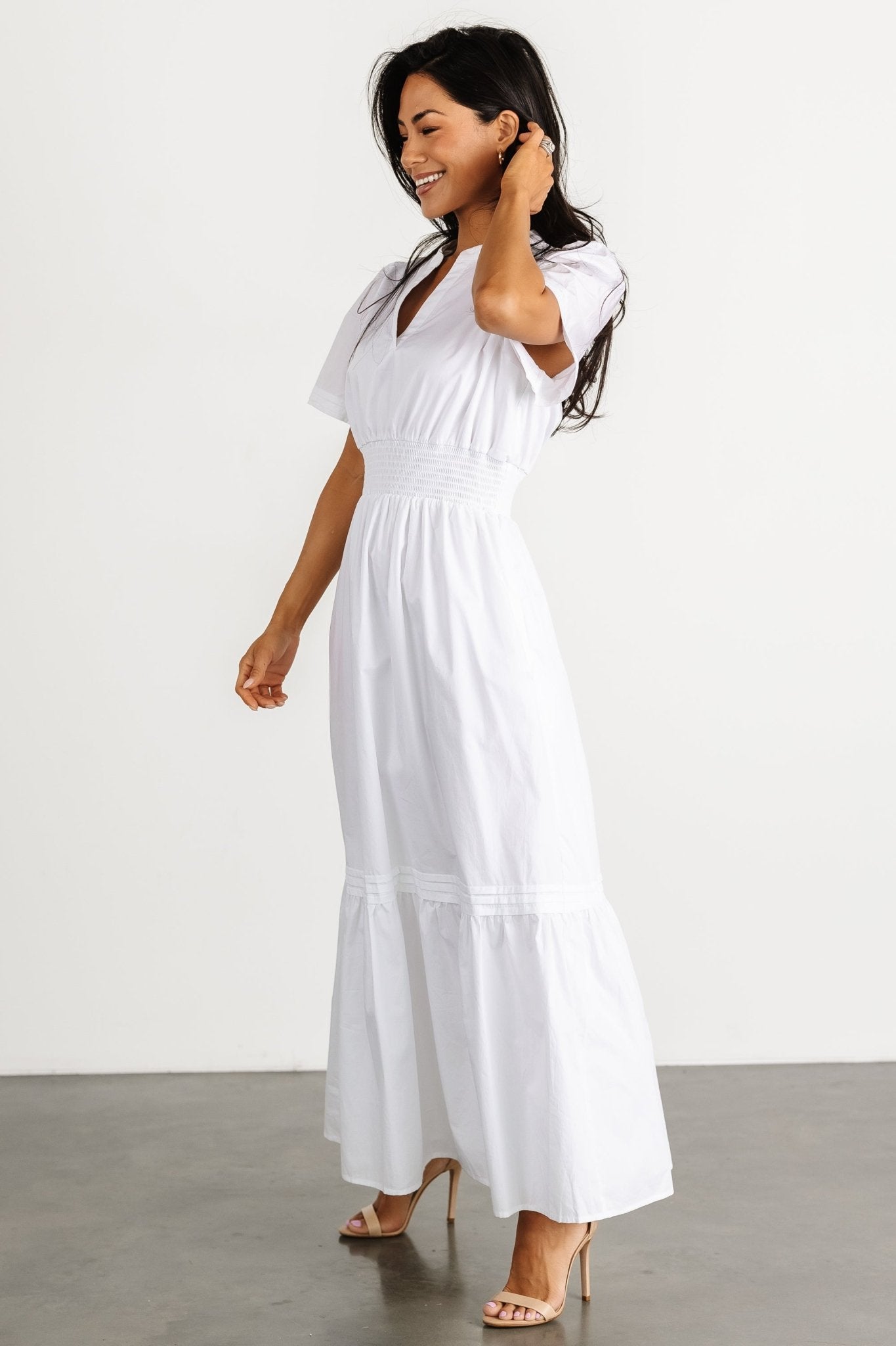 Vera Maxi Dress | Off White - Baltic Born