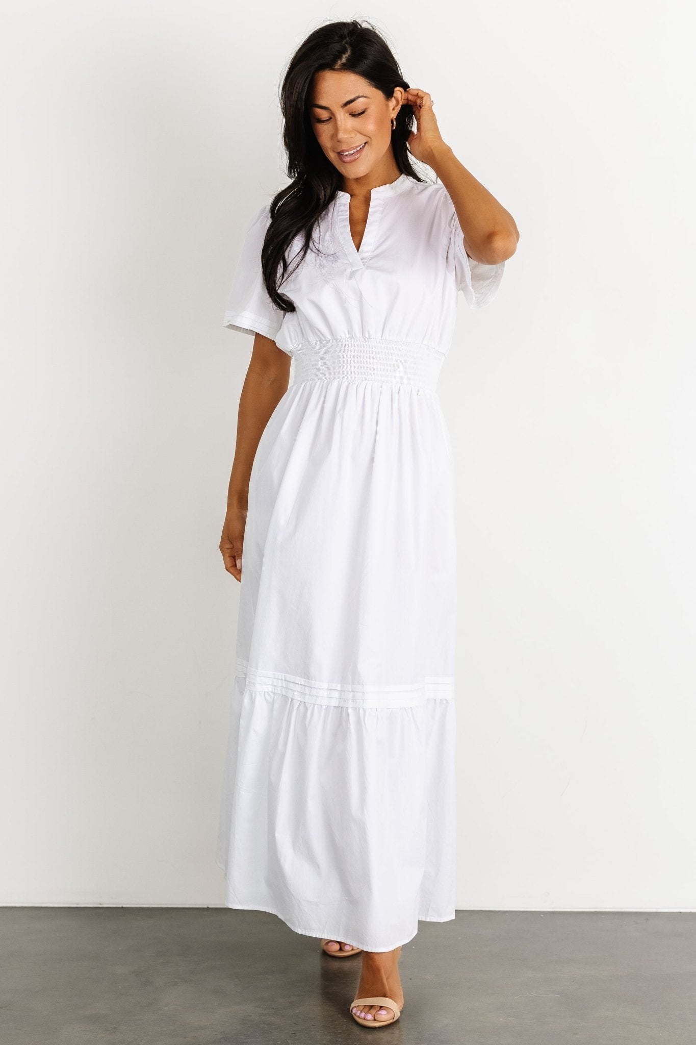 Vera Maxi Dress | Off White - Baltic Born