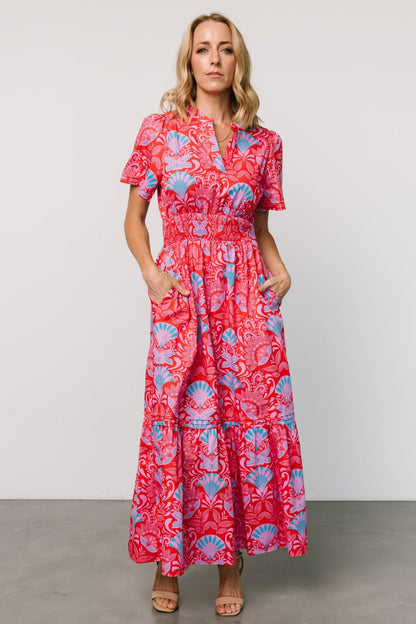 Vera Maxi Dress | Red Multi Print - Baltic Born