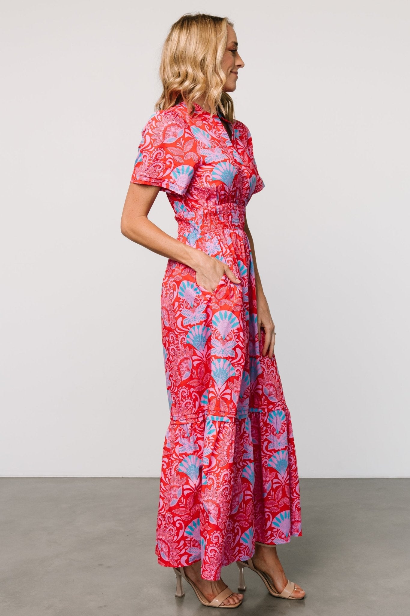 Vera Maxi Dress | Red Multi Print - Baltic Born