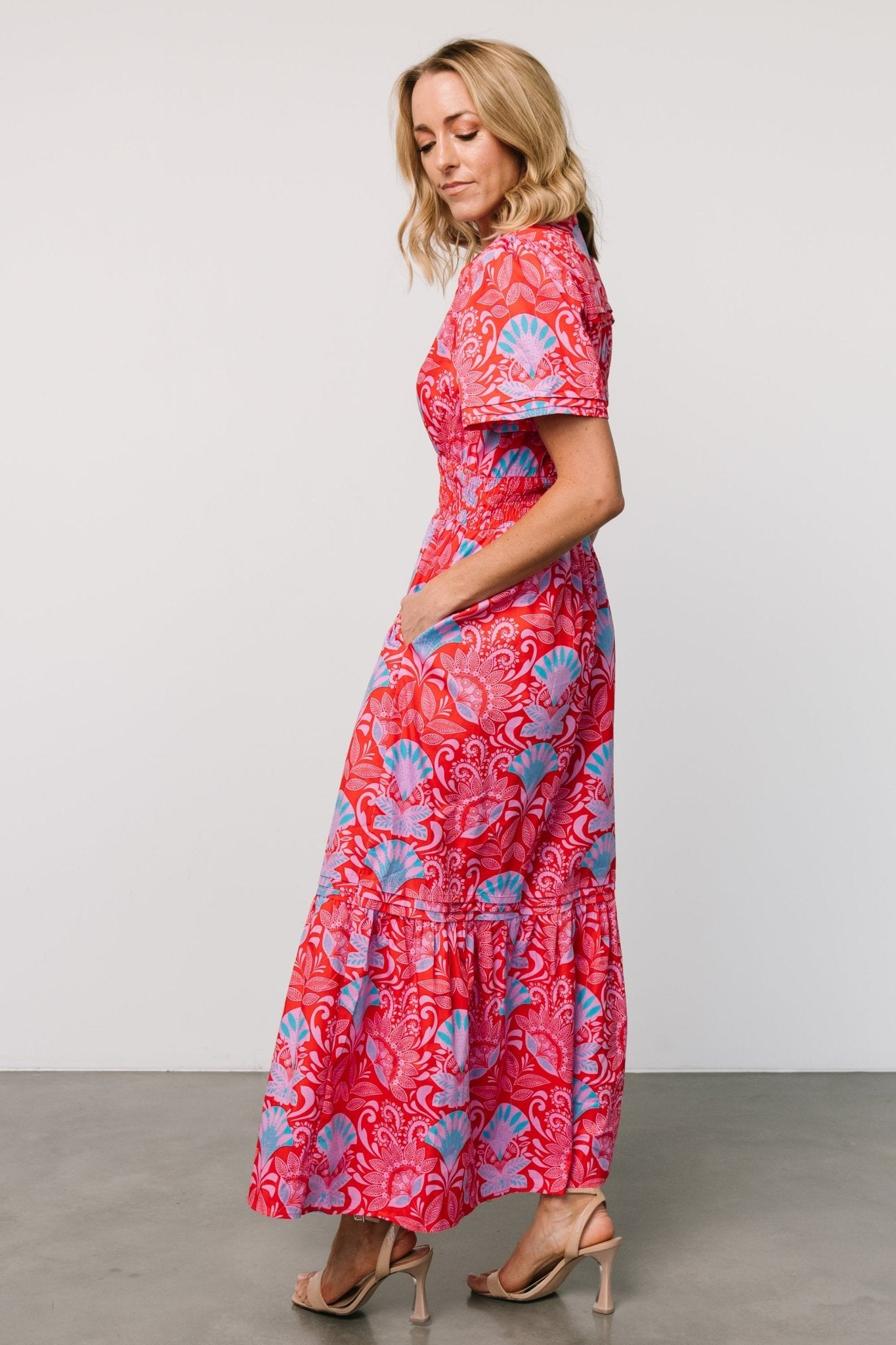 Vera Maxi Dress | Red Multi Print - Baltic Born