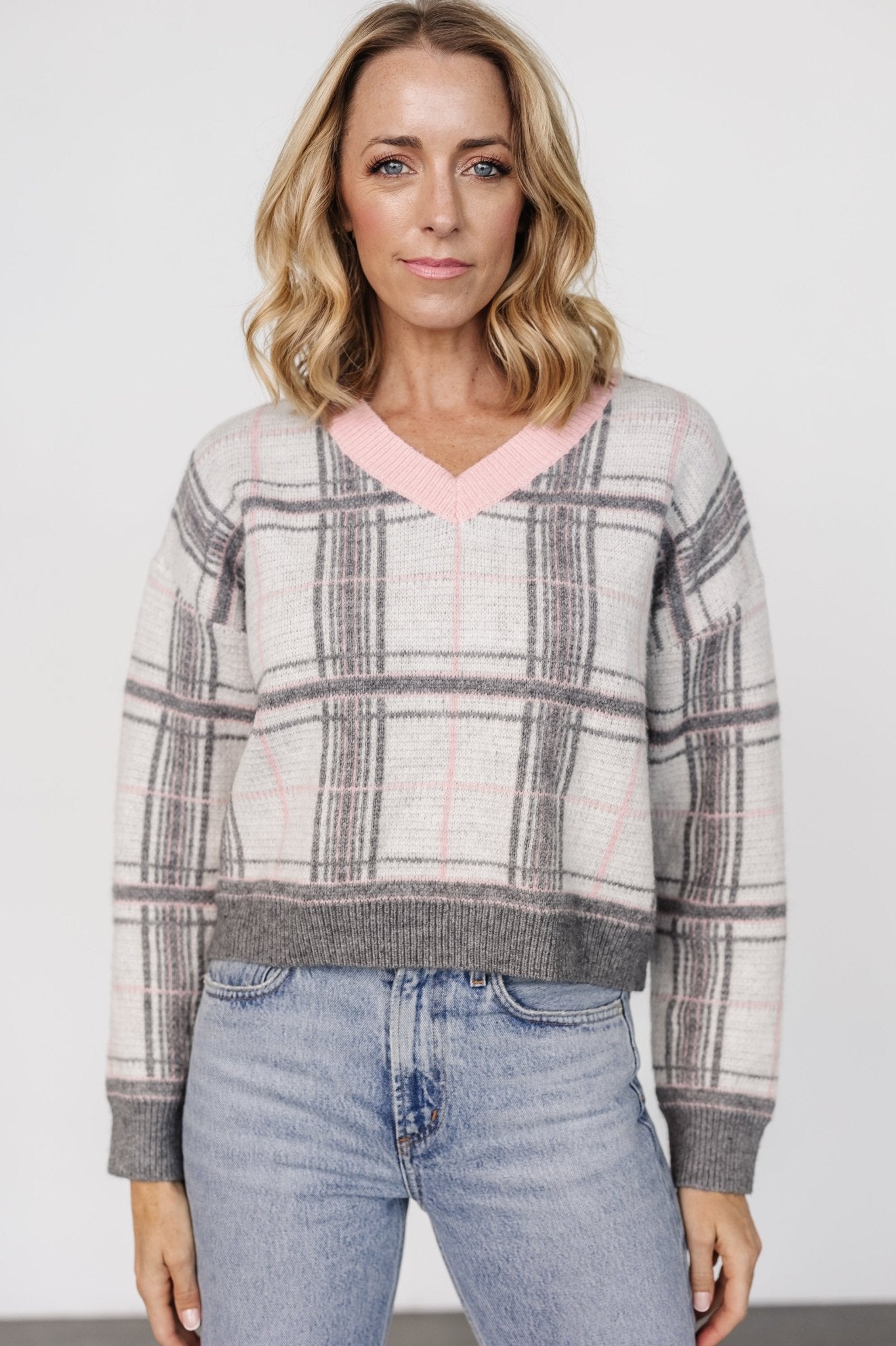 Verbier Sweater | Gray + Blush - Baltic Born