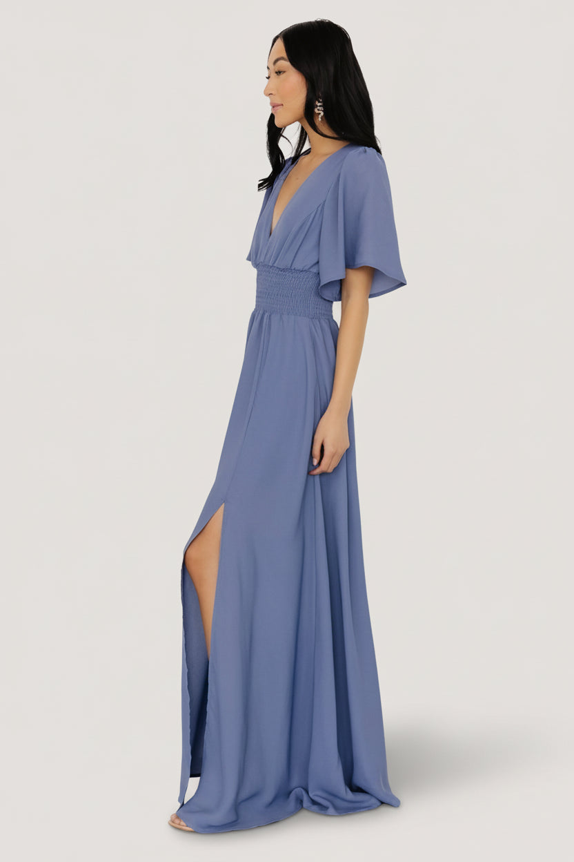 Verona Smocked Maxi Dress | Blue