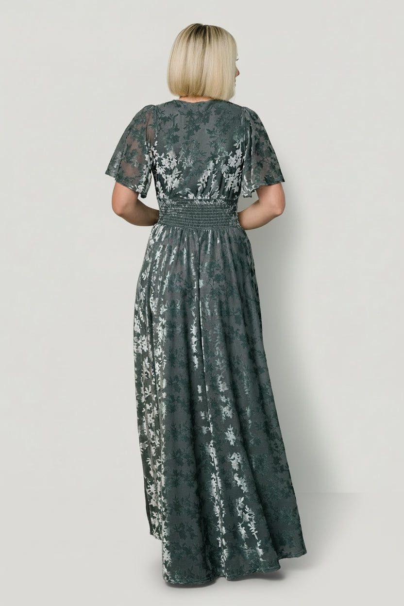 Baltic Born Womens Veronica Velvet Maxi Dress | Slate Blue | Size: 3XL Baltic Born Womens Veronica Velvet Maxi Dress | Slate Blue | Size: 3XL