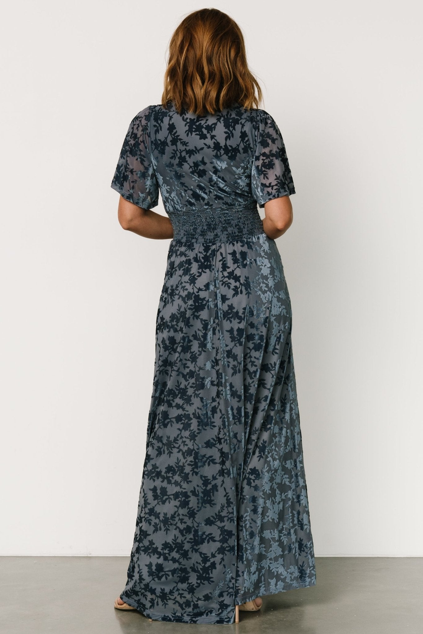 Veronica Velvet Maxi Dress | Whisper Blue - Baltic Born