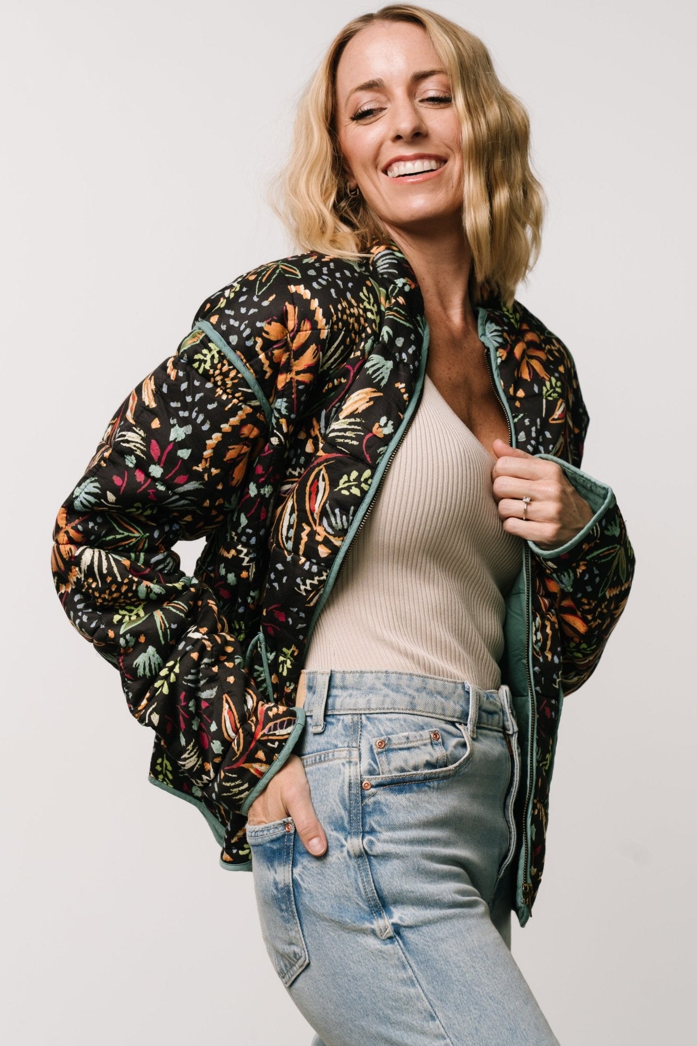 Vida Jacket | Black + Multi Print - Baltic Born