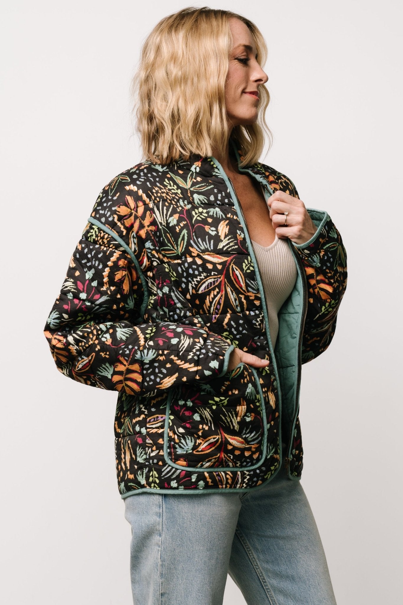 Vida Jacket | Black + Multi Print - Baltic Born