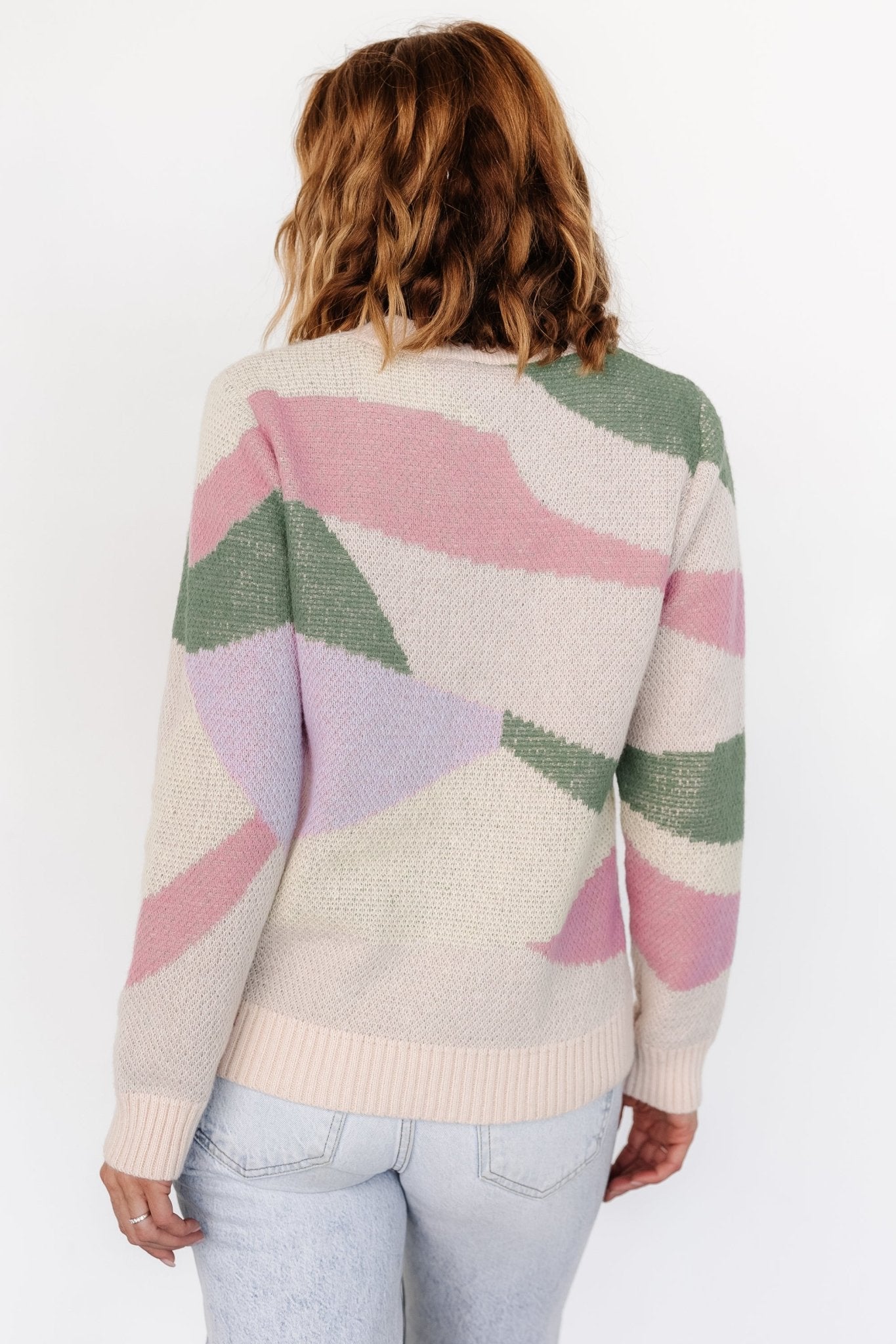 Violet Geo Sweater | Lilac + Green - Baltic Born