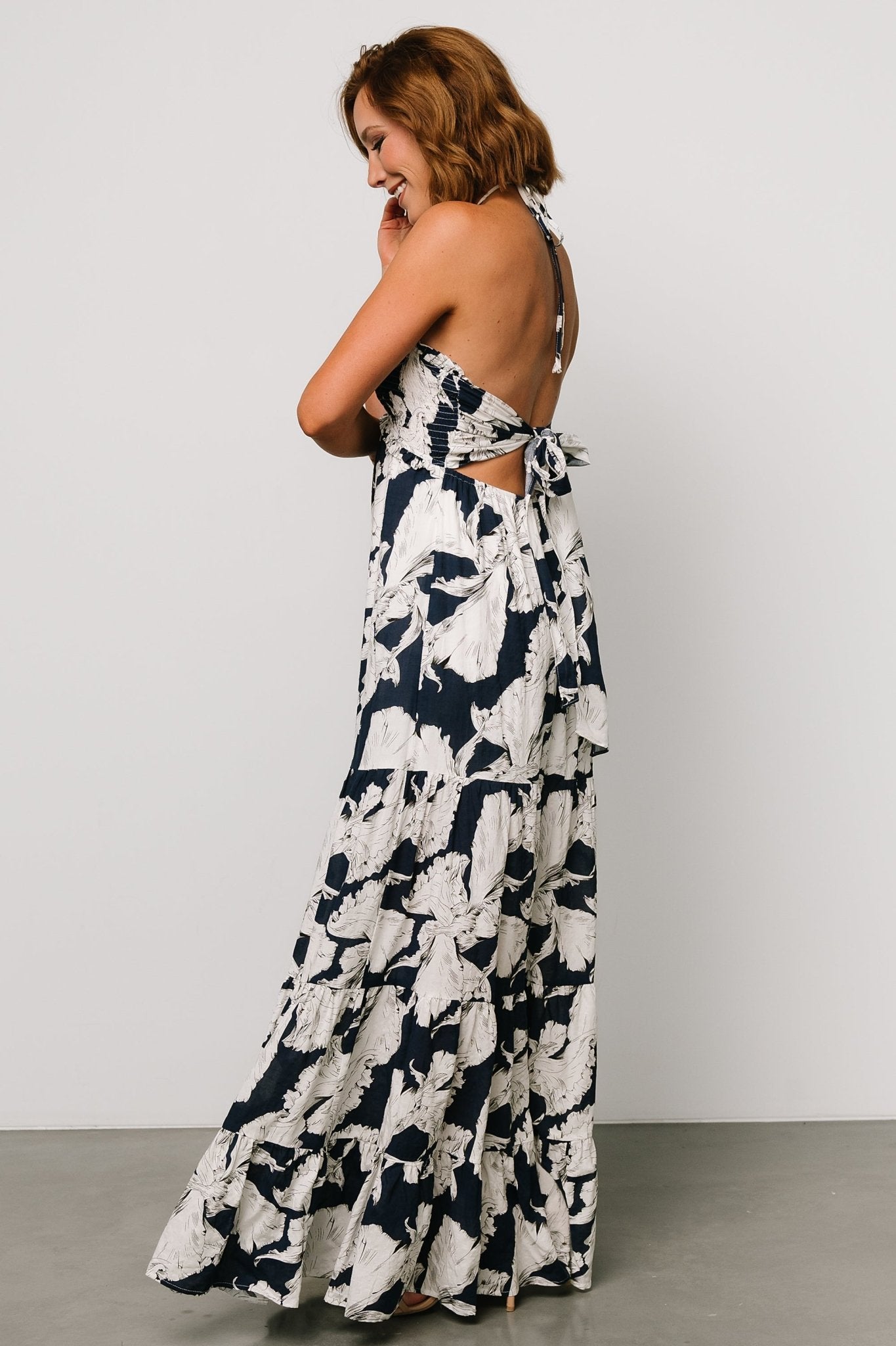 Visalia Maxi Dress | Navy + White - Baltic Born