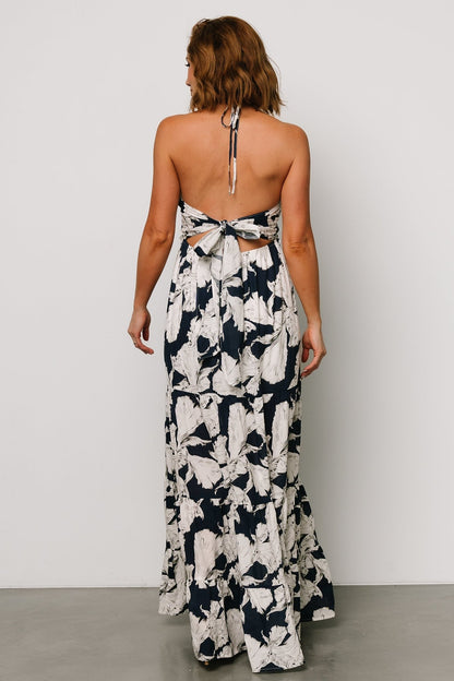 Visalia Maxi Dress | Navy + White - Baltic Born