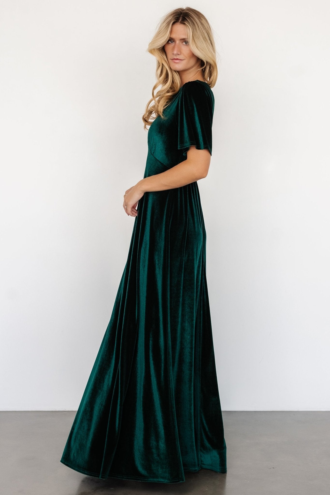 Vivian Velvet Maxi Dress | Emerald - Baltic Born