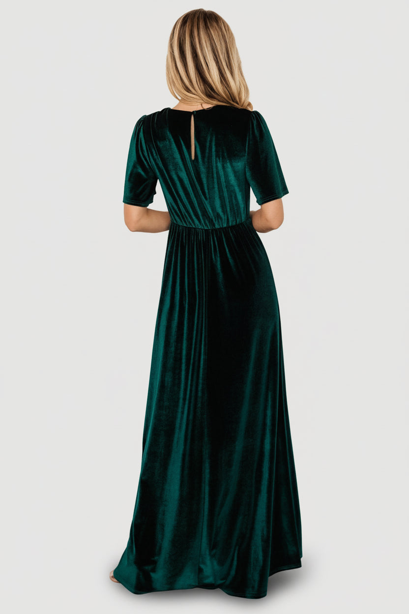 Vivian Velvet Maxi Dress Emerald Baltic Born — free download