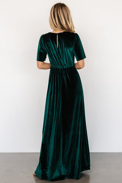 Vivian Velvet Maxi Dress | Emerald - Baltic Born